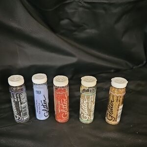 Glitter Party Decoration Set - Black, Blue, Red, Gold, Silver